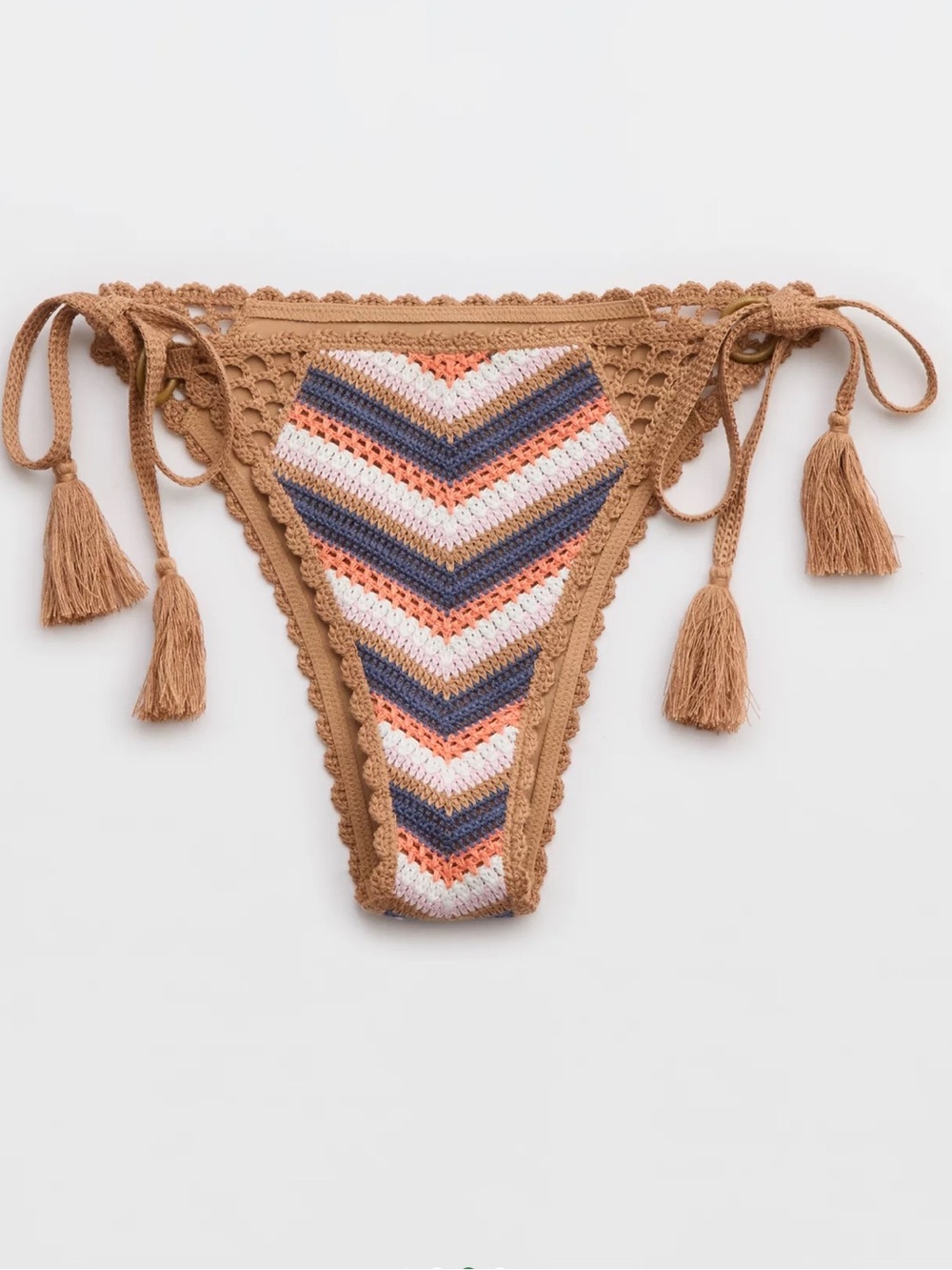 Aerie New Crochet Cheekiest Tie Bikini Bottoms Size XL NWT